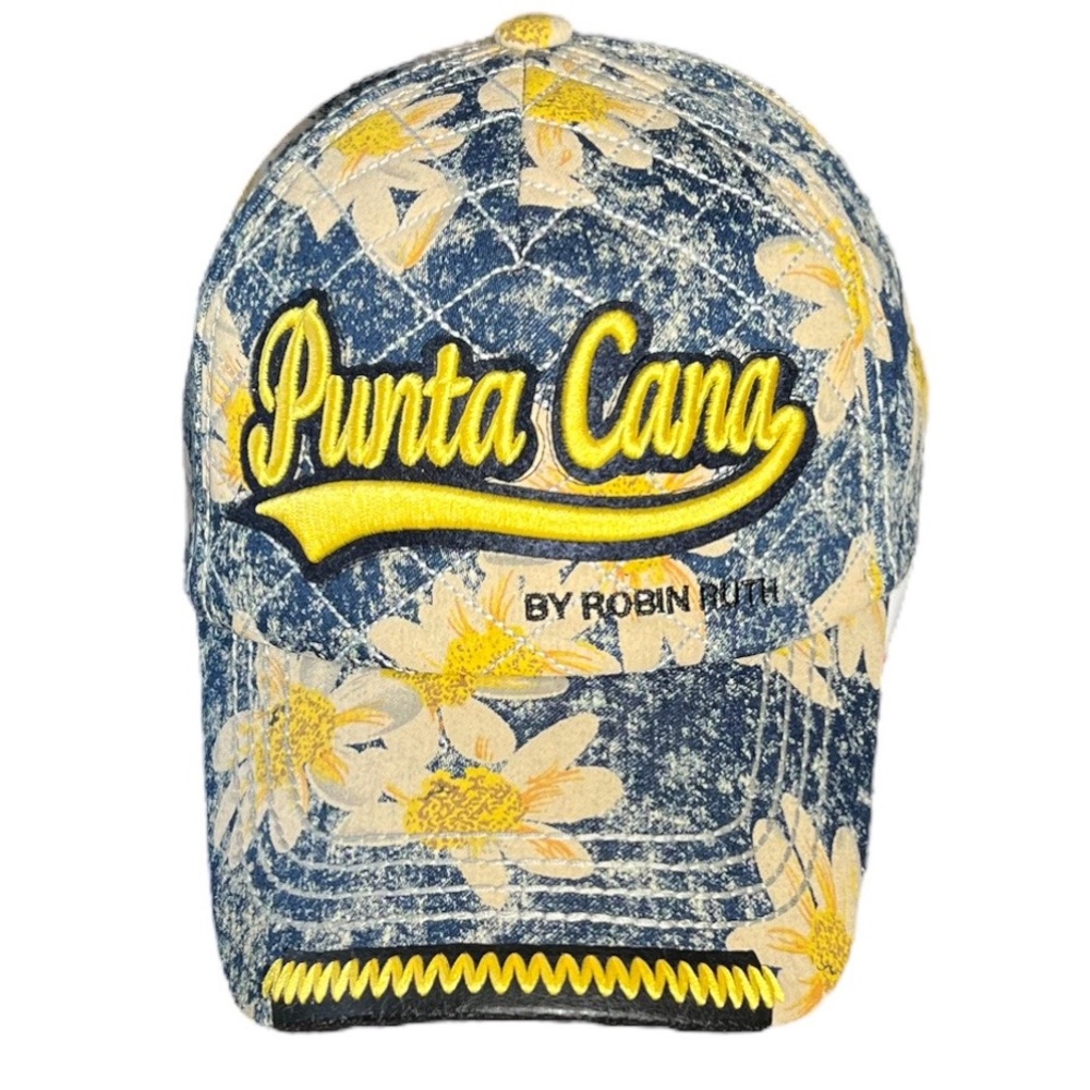 Robin Ruth Hat/cap Punta Cana tropical quilted front panels double snap …